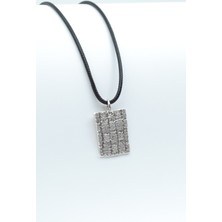 IDR Trend Gümüş Kaplama Deri Ip Kolye