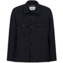 Kiğılı Çizgili Çıtçıtlı Gömlek / Mont