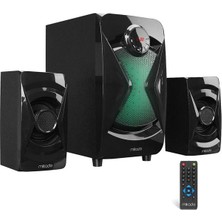 Mikado MD-370BT 38W Siyah Bt/aux/usb/fm/led Işıklı Multimedia Speaker 2+1 Ses Sistemi