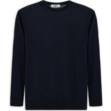 Kiğılı Bisiklet Yaka Regular Fit Yünlü Örme Triko Kazak