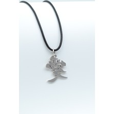 IDR Çin Aşk Sembolü Gümüş Kaplama Deri İp Kolye