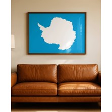 Fuart.Co Antartika Bayrağı Dijital Baskı Poster (Çerçevesiz) FLFU