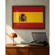 Fuart.Co Ispanya Bayrağı Dijital Baskı Poster (Çerçevesiz) FLFU