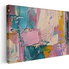 Artarilion Kanvas Yatay Duvar Tablosu Kanvas Pastel Firca Darbeleri4 Ev Ofis Salon Modern Duvar Tablosu
