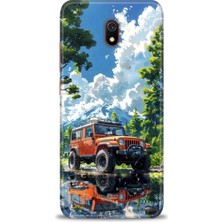 Xiaomi Redmi 8A Hd Baskılı Kılıf + Seramik Tam Kaplayan Ekran Koruyucu 107