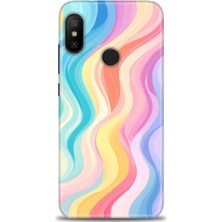 Rulet Xiaomi Mi A2 Lite Kılıf Hd Baskılı Kılıf + Seramik Tam Kaplayan Ekran Koruyucu 424