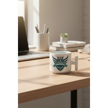 Qoeuyl Boutique Taçlı Efsaneler Kasımda Doğar Baskılı Doğum Günü Hediyelik T Kulplu Latte Fincan Kupa Bardak