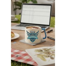 Qoeuyl Boutique Taçlı Efsaneler Kasımda Doğar Baskılı Doğum Günü Hediyelik Mavi D Kulplu Kupa Bardak