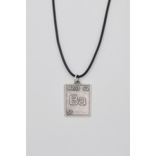 IDR Breaking Bad Ba Element Kolye - PU Deri İp Zincirli Unisex Gümüş Kaplama - 60 cm