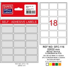 Tanex Taneks Poşet Etiket 22 x 32 mm OFC-116
