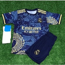 Legent Lady R.e.a.l'm.a.d.r.i.d' Cristiano Ronaldo Dragon Mavi Çocuk Forması 3 Lü Set T-Shirt