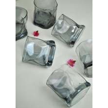 Qualitev 6 Adet Hologramlı Viski Kokteyl Bardağı Kadehi Pinterest Meşrubat Bardak 6'lı 280 ml Siyah