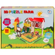Amalfi LC0115 3D Boyutlu Çiftlik Puzzle -Laçokids Kız Erkek Çocuk Oyuncak Eğitici Oyuncaklar