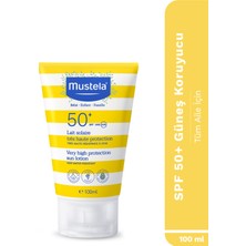 Mustela 100 ml Güneş Losyonu SPF50 Tüm Aile İçin Suya Dayanıklı Koruma