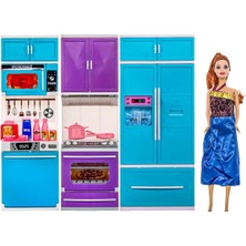 Amalfi Karlar Ülkesi Bebek ve 3'lü Mutfak Seti Kız Erkek Çocuk Oyuncak Eğitici Oyuncaklar