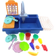 Amalfi Sesli Lavabolu Mutfak Seti Kız Erkek Çocuk Oyuncak Eğitici Oyuncaklar