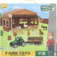 Amalfi 27 Parça Traktörlü Çiftlik Seti Kız Erkek Çocuk Oyuncak Eğitici Oyuncaklar