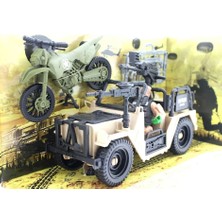 Amalfi Combat Force Figür, Motor ve Jeep Kız Erkek Çocuk Oyuncak Eğitici Oyuncaklar