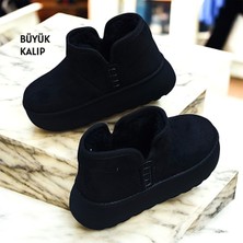KAFKASLAR AYAKKABI Ug Model Kısa Boy Dikişli Taban Tüylü Bayan Bot Bootie