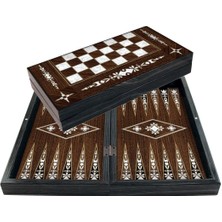 Amalfi 1021828 Star Antik Yonca Sedef Tavla Takımı Kız Erkek Çocuk Oyuncak Eğitici Oyuncaklar