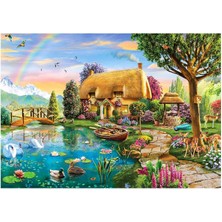 Amalfi Ks Lakeside Cottage 2000 Parça Puzzle Kız Erkek Çocuk Oyuncak Eğitici Oyuncaklar