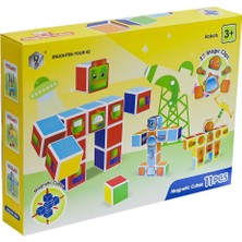 Amalfi KZL-HD356A Manyetik Set Zeka Küpleri 11 Parça -Kızılkaya Oyuncak Kız Erkek Çocuk Oyuncak Eğitici Oyu