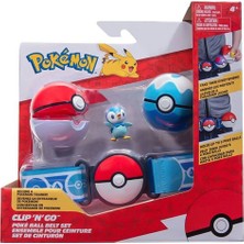 Amalfi Pok 95283-U Pokemon Clip N Go Pokeball Kemer ve Figür Seti Seri 1 -Necotoys Kız Erkek Çocuk Oyuncak