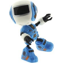 Amalfi Dekoratif Sesli Işıklı Mini Sevimli Mavi Robot Kız Erkek Çocuk Oyuncak Eğitici Oyuncaklar