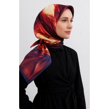 Vissona Tivil Ipek Eşarp 51141 Mor Geçişli Desen