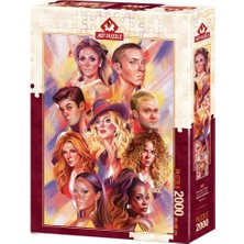 Amalfi 5474 Art Puzzle Dünya Müzik Starları 2000 Parça Puzzle / +15 Yaş Kız Erkek Çocuk Oyuncak Eğitici Oyu