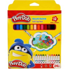 Amalfi Play-Doh Keçeli Kalem 12 Renk Karton Kutu Kız Erkek Çocuk Oyuncak Eğitici Oyuncaklar