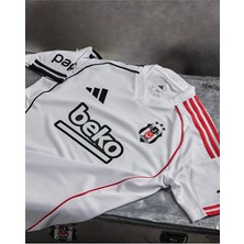 Legent Lady B̴e̴ş̴i̴k̴ ̴t̴a̴ş̴ 2026 Deplasman Beyaz Çocuk Forması 4 Lü Set T-Shirt
