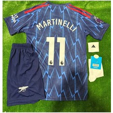 Legent Lady 2026 Arsenal Gabriel Martinelli Yeni Sezon Deplasman Lacivert Çocuk Forması 4’lü Set