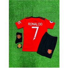 Legent Lady Manchester/united 2022-23 Sezonu Cristiano Ronaldo Çocuk Forması 4'lü Set (Armalı)