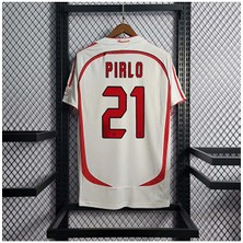 Legent Lady Pirlo 21 A.c Milan Retro Futbol Forması Beyaz Özel Forma Kumaşı