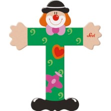 Amalfi Palyanço Ahşap Harf T Kız Erkek Çocuk Oyuncak Eğitici Oyuncaklar