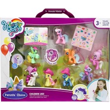 Amalfi 8'li Mini Pony Figür Seti Kız Erkek Çocuk Oyuncak Eğitici Oyuncaklar