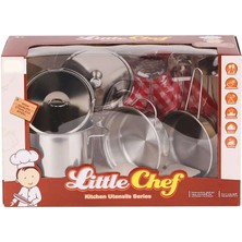 Amalfi Küçük Şef Metal Mutfak Seti Kız Erkek Çocuk Oyuncak Eğitici Oyuncaklar