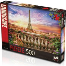 Amalfi Ks Puzzle 500 Parça Sunset In Eiffel Eyfel'de Günbatımı Kız Erkek Çocuk Oyuncak Eğitici Oyuncaklar