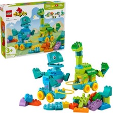 Amalfi 10451 LEGO Duplo 3'ü1 Arada Tekerlekli Dinozorlar 103 Parça +3 Yaş Kız Erkek Çocuk Oyuncak Eğitici O