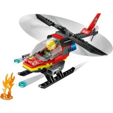 Amalfi LEGO Fire Rescue Helicopter 60411 Kız Erkek Çocuk Oyuncak Eğitici Oyuncaklar