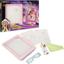 Amalfi Doodle 3D Sihirli Çizim Tahtası Pembe Veya Beyaz Kız Erkek Çocuk Oyuncak Eğitici Oyuncaklar
