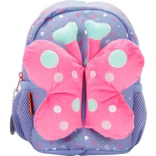 Amalfi Peluş Kelebekli Mor Anaokulu Çantası Kız Erkek Çocuk Oyuncak Eğitici Oyuncaklar