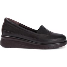 Zeytuk Kahverengi Comfort Hakiki Deri Kadın Ayakkabı