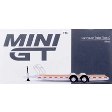 Amalfi Mini Gt 1/64 Car Hauler Trailer White MGTAC21 Kız Erkek Çocuk Oyuncak Eğitici Oyuncaklar