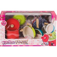 Amalfi ATF-3815-7A Renkli Emaye Tencere Tava Seti 11 Parça Kız Erkek Çocuk Oyuncak Eğitici Oyuncaklar