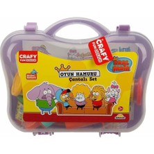 Amalfi 2463 Crafy Kral Şakir Çantalı Oyun Hamuru Seti 200 G 20 Parça Kız Erkek Çocuk Oyuncak Eğitici Oyunca