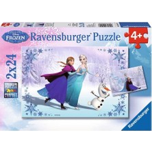Amalfi 91157 Frozen Iı Sisters Forever 2X24 Parça Ravensburger Puzzle Kız Erkek Çocuk Oyuncak Eğitici Oyunc