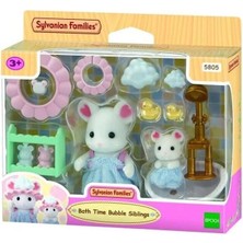 Amalfi 5805 Sylvanian Families Kardeşler Banyo Zamanı Seti +3 Yaş Kız Erkek Çocuk Oyuncak Eğitici Oyuncakla