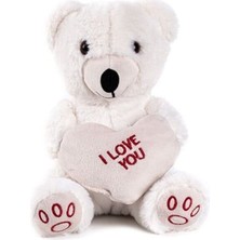 Amalfi 5520 50CM Beyaz Kalpli Ayıcık Kız Erkek Çocuk Oyuncak Eğitici Oyuncaklar